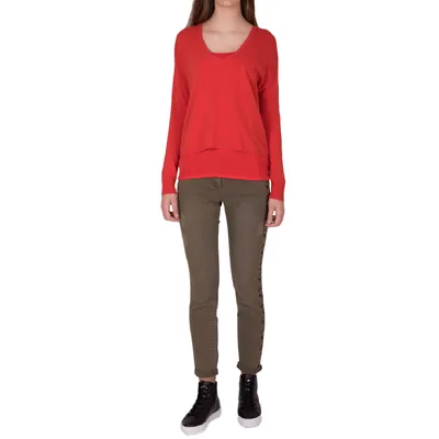 Пуловер с топом