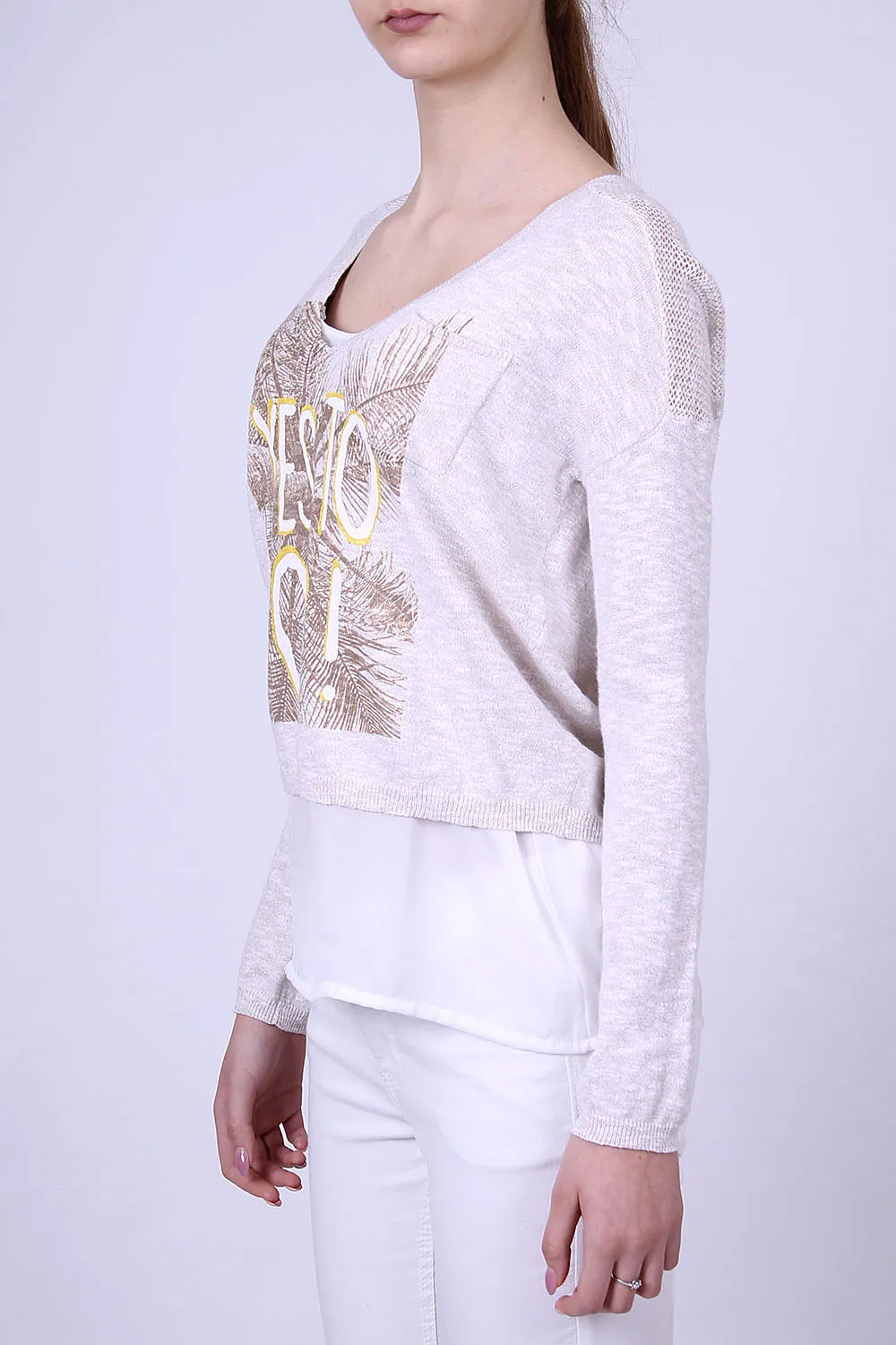 Пуловер с топом 